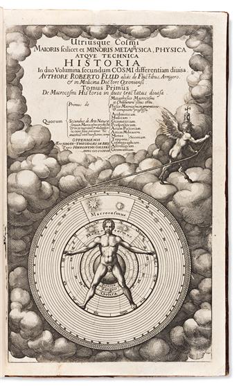 Fludd, Robert (1574-1637) Utriusque Cosmi Maioris Scilicet et Minoris Metaphysica. [bound with] Clavis Philosophiae et Alchymiae Fludda